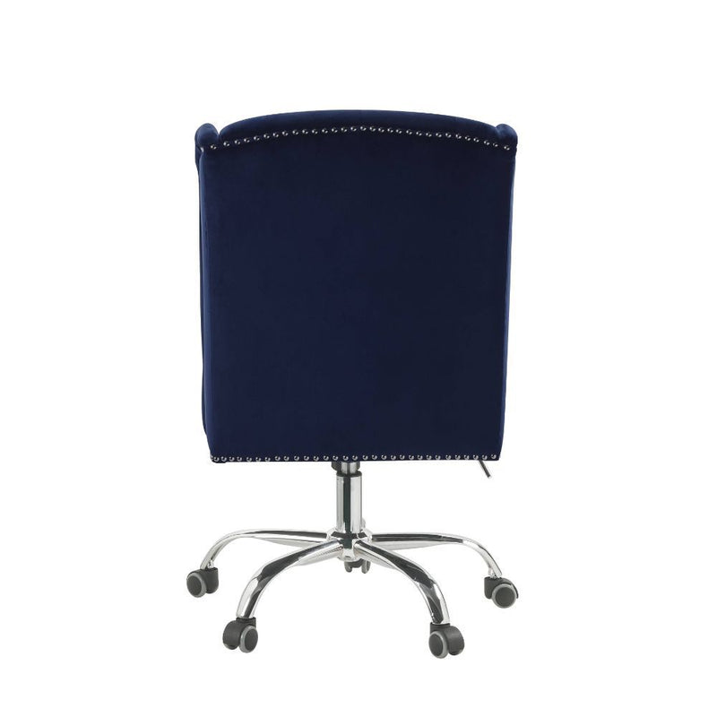 Jamesia - Office Chair - Midnight Blue Velvet - Grand Furniture GA