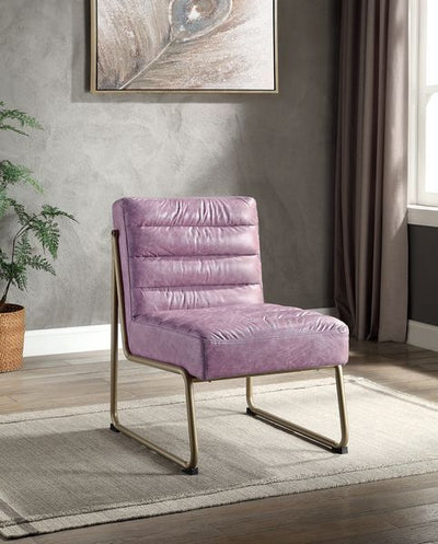 Loria - Accent Chair - Wisteria - Top Grain Leather - Grand Furniture GA