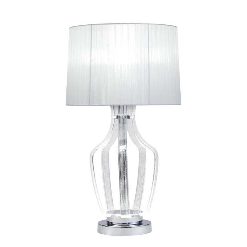 Mathilda - Table Lamp - Clear Acrylic & Chrome - Grand Furniture GA