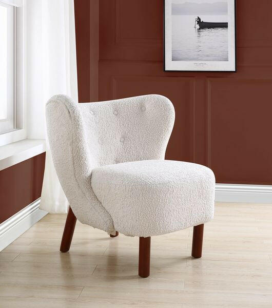 Zusud - Accent Chair - White Teddy Sherpa - Grand Furniture GA