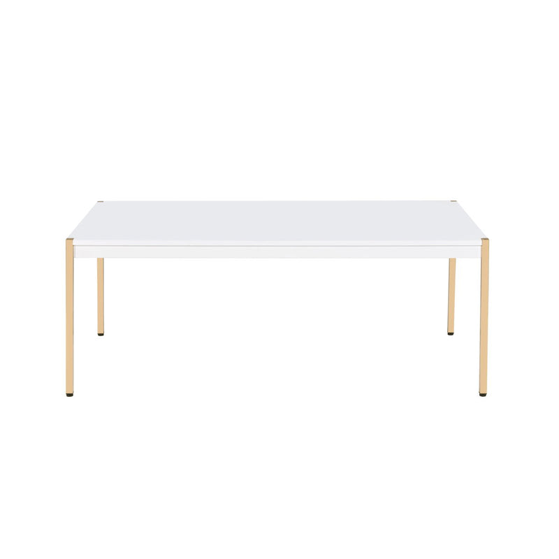 Otrac - Coffee Table - White & Gold Finish - Grand Furniture GA