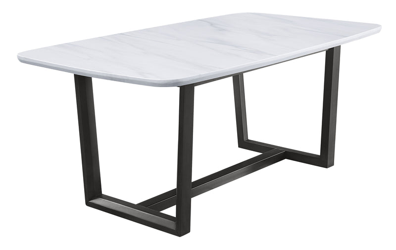 Madan - Dining Table - Marble Top & Weathered Gray Finish - Grand Furniture GA