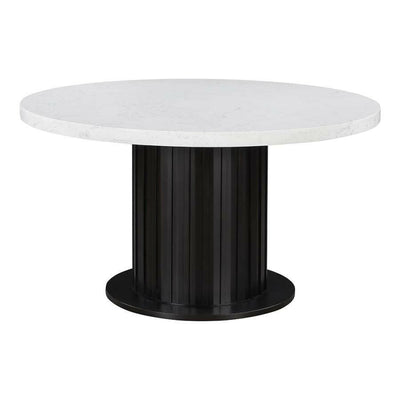 Sherry - Round Dining Table - Rustic Espresso And White - Grand Furniture GA