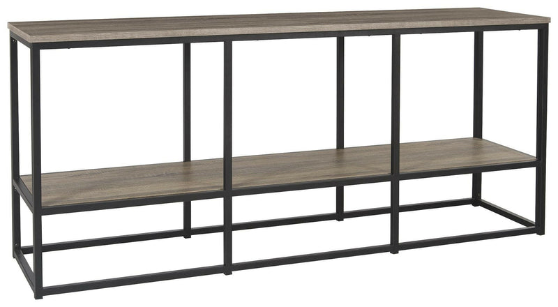 Wadeworth - Brown / Black - Extra Large TV Stand.