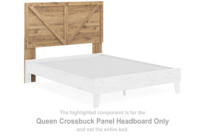 Larstin - Brown - Queen Crossbuck Panel Hdbd