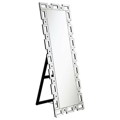 Tavin - Geometric Frame Cheval Mirror.