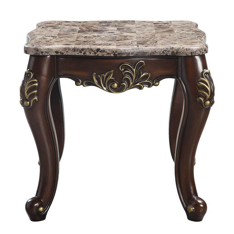 Ragnar - End Table - Marble Top & Cherry Finish - Grand Furniture GA