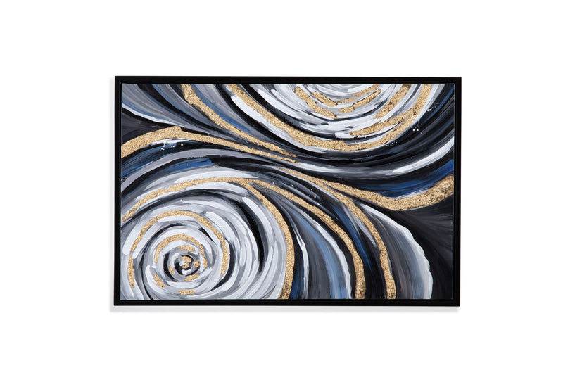 Swirl - Canvas Art - Black - Canvas Art - Grand Furniture GA