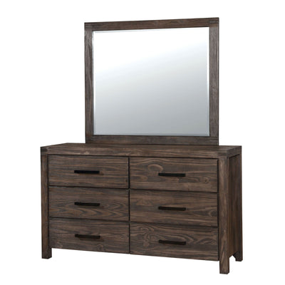 Rexburg - Mirror - Wire - Brushed Rustic Brown - Grand Furniture GA