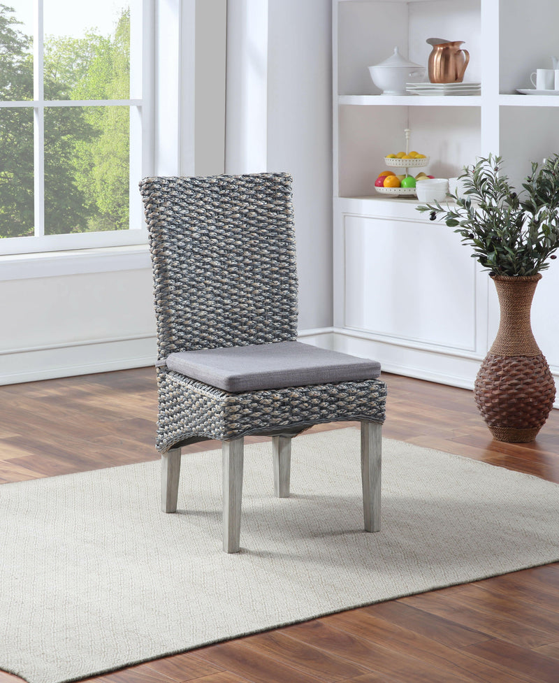 Hopewell - Gray Seagrass Dining Chairs (Set of 2).