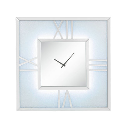 Noralie - Wall Clock - Mirrored & Faux Diamonds - 40".