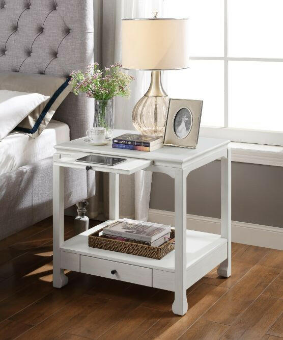 Seatlas - Accent Table - Antique White Finish - Grand Furniture GA