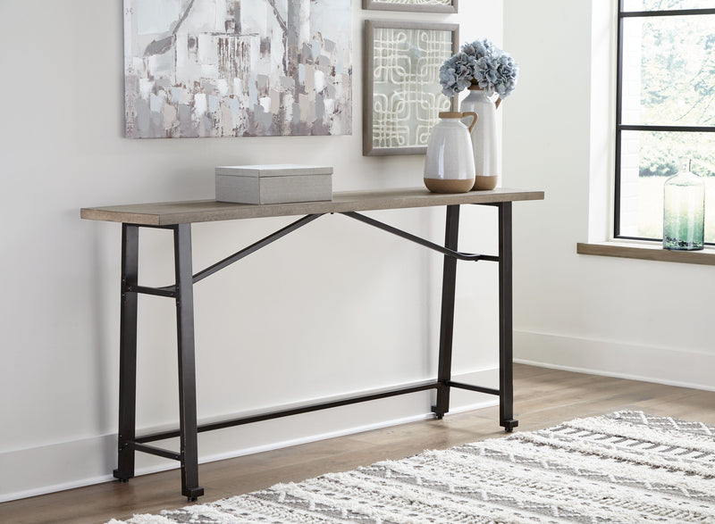 Lesterton - Light Brown / Black - Long Counter Table