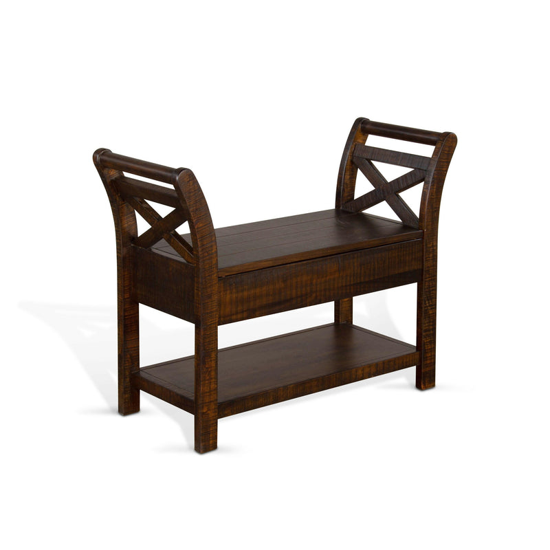 Homestead - Accent Bench With Storage - Dark Brown.