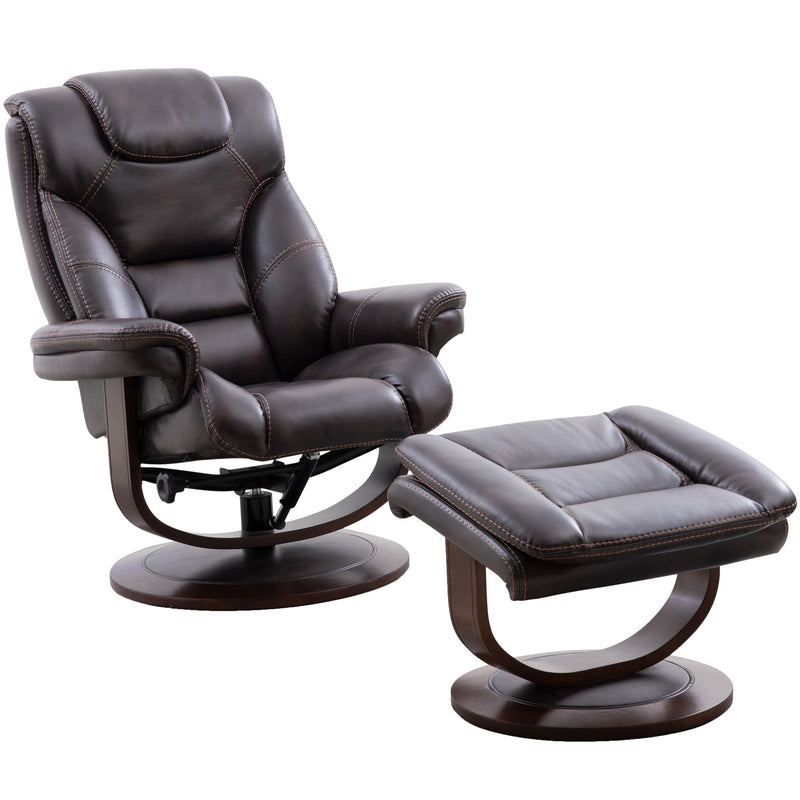Monarch - Manual Reclining Swivel Chair and Ottoman