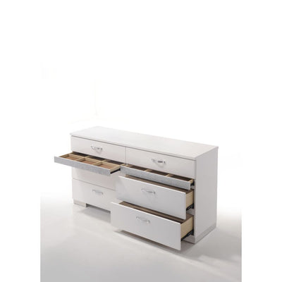 Naima II - Dresser - White High Gloss - Grand Furniture GA