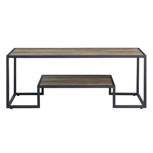 Idella - Accent Table - Rustic Oak & Black Finish - Grand Furniture GA