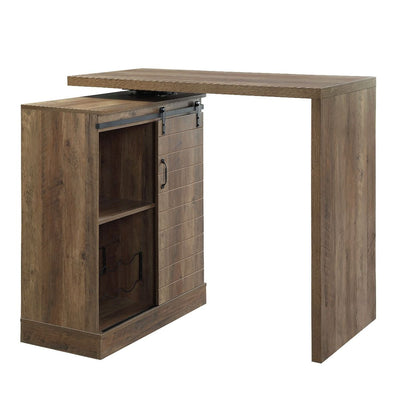Quillon - Bar Table - Rustic Oak Finish - Grand Furniture GA
