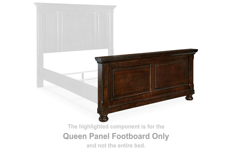 Porter - Rustic Brown - Queen Panel Footboard