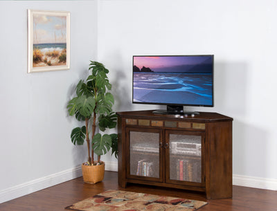 Santa Fe - Corner TV Console - Dark Brown - TV Stands - Grand Furniture GA