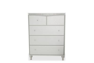 Melrose Plaza - Upholstered 5-Drawer Chest - Dove