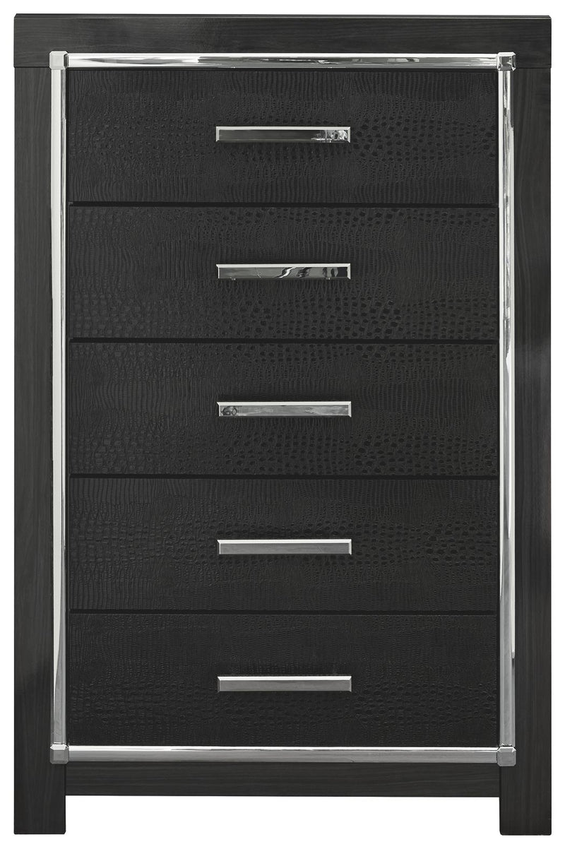 Kaydell - Black - Five Drawer Chest