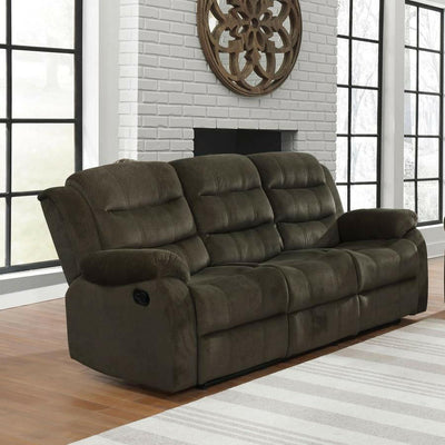 Rodman - Pillow Top Arm Motion Sofa - Olive Brown - Reclining Sofas - Grand Furniture GA