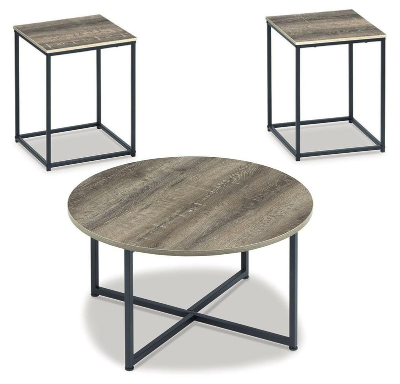 Wadeworth - Brown / Beige - Occasional Table Set (Set of 3).