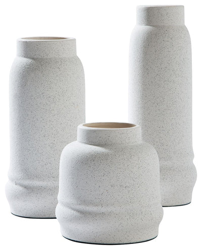 Jayden - White - Vase Set (Set of 3).