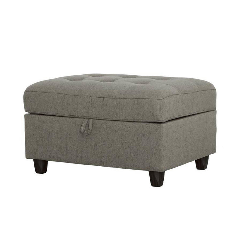 Stonenesse - Tufted Storage Ottoman - Gray - Storage Ottomans - Grand Furniture GA