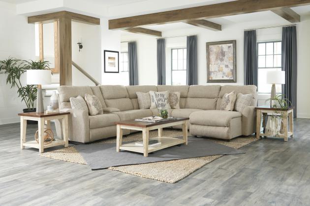 McPherson Modular Sectional - Power RSF Reclining Chaise - Buff - 42"