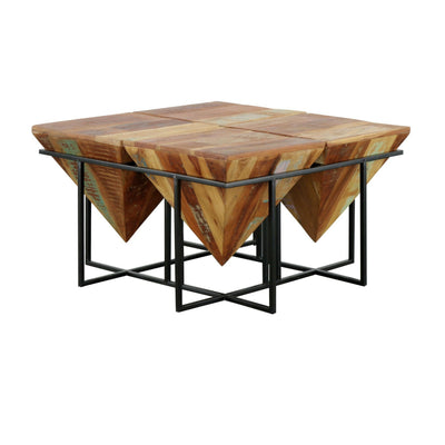 Vintage Peaks - Square Pyramid Cocktail Table.