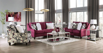 Jillian - Sofa - Plum / Ivory / White - Grand Furniture GA