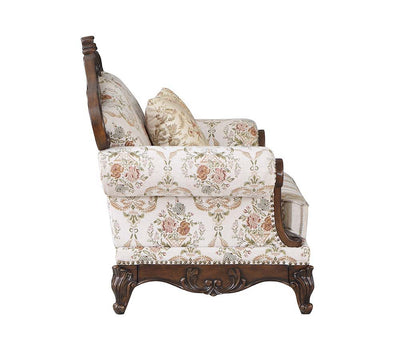 Nayla - Chair - Pattern Fabric & Walnut Finish - Grand Furniture GA