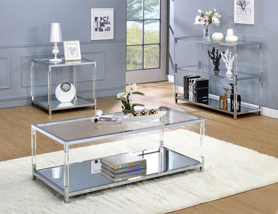 Ludvig - Coffee Table - Chrome / Clear - Grand Furniture GA