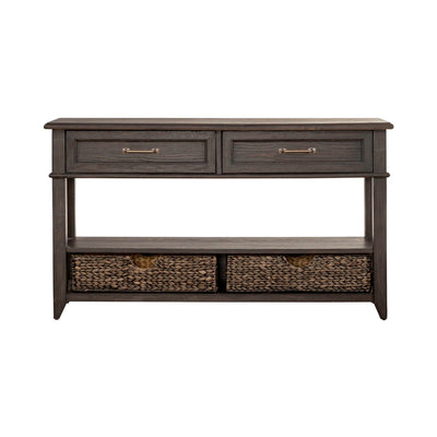 Mill Creek - 2 Drawer Sofa Table - Dark Brown