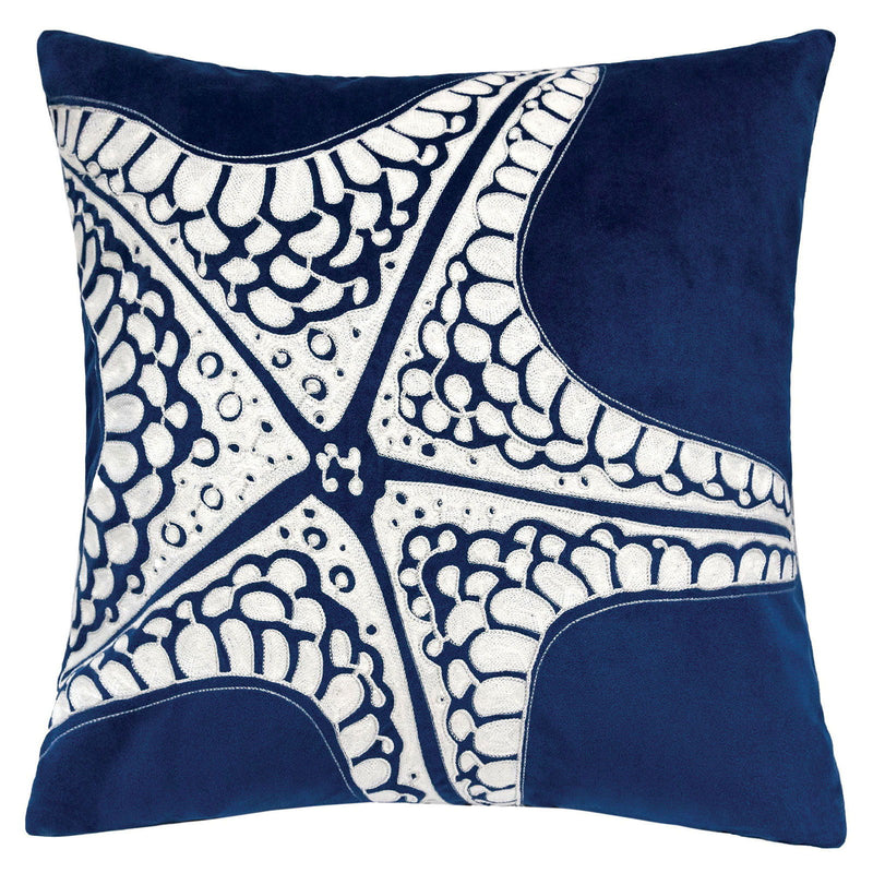 Jude - Pillow (Set of 2) - White / Blue - Grand Furniture GA