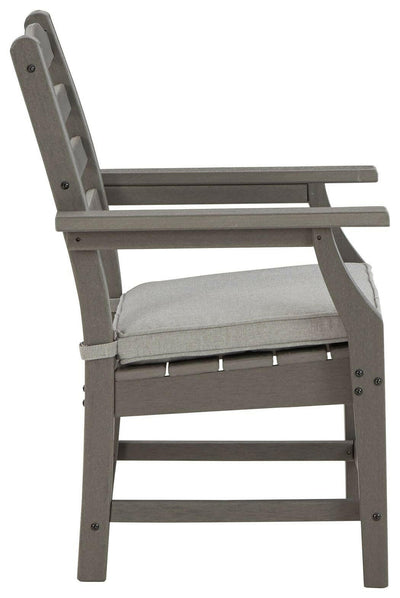 Visola - Gray - Arm Chair With Cushion (Set of 2) - Grand Furniture GA