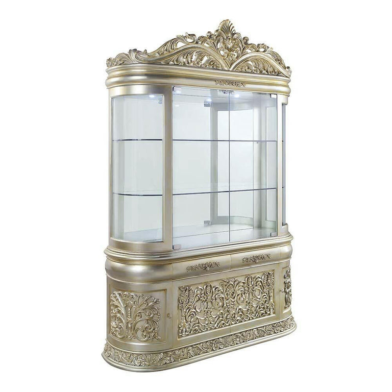 Sorina - Curio - Antique Gold Finish - Grand Furniture GA