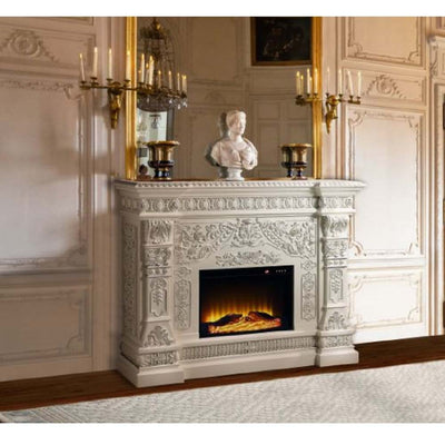 Zabrina - Fireplace - Antique White Finish - Grand Furniture GA