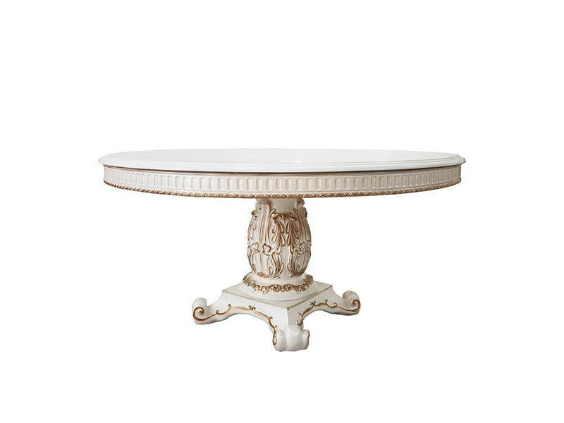 Vendom - Dining Table - Antique Pearl Finish - 76" - Grand Furniture GA