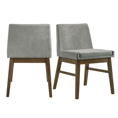 Weston - Upholstery Side Chair (Set of 2) - Walnut With Smoke Fabric - Chair Sets - Grand Furniture GA