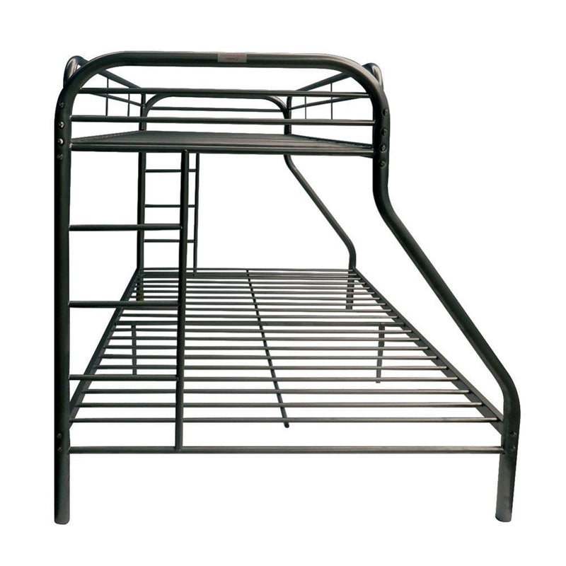 Bring home this Tritan bunk bed to let your kids enjoy personal space without compromising on style. Superior quality metal for durability, built-in side ladders for easy access, and full length guard rails for safety.