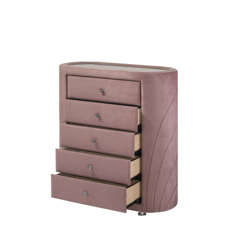 Salonia - Chest - Pink Velvet - Grand Furniture GA