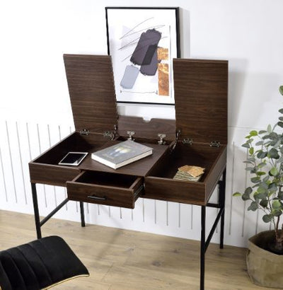 Verster - Desk - Oak & Black Finish - Grand Furniture GA