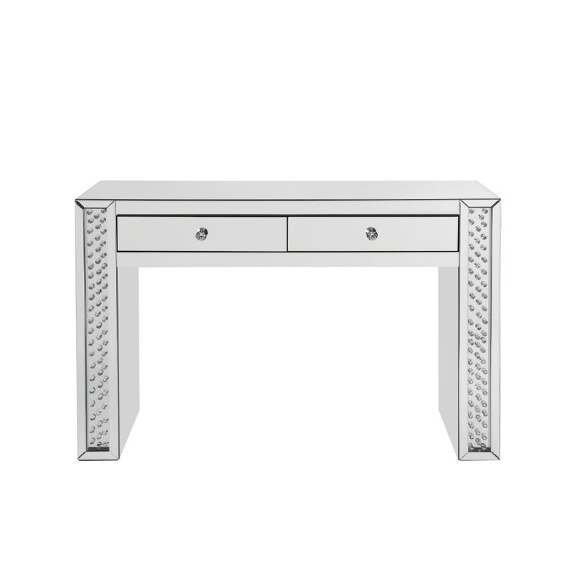 Nysa - Vanity Desk - Mirrored & Faux Crystals - Grand Furniture GA