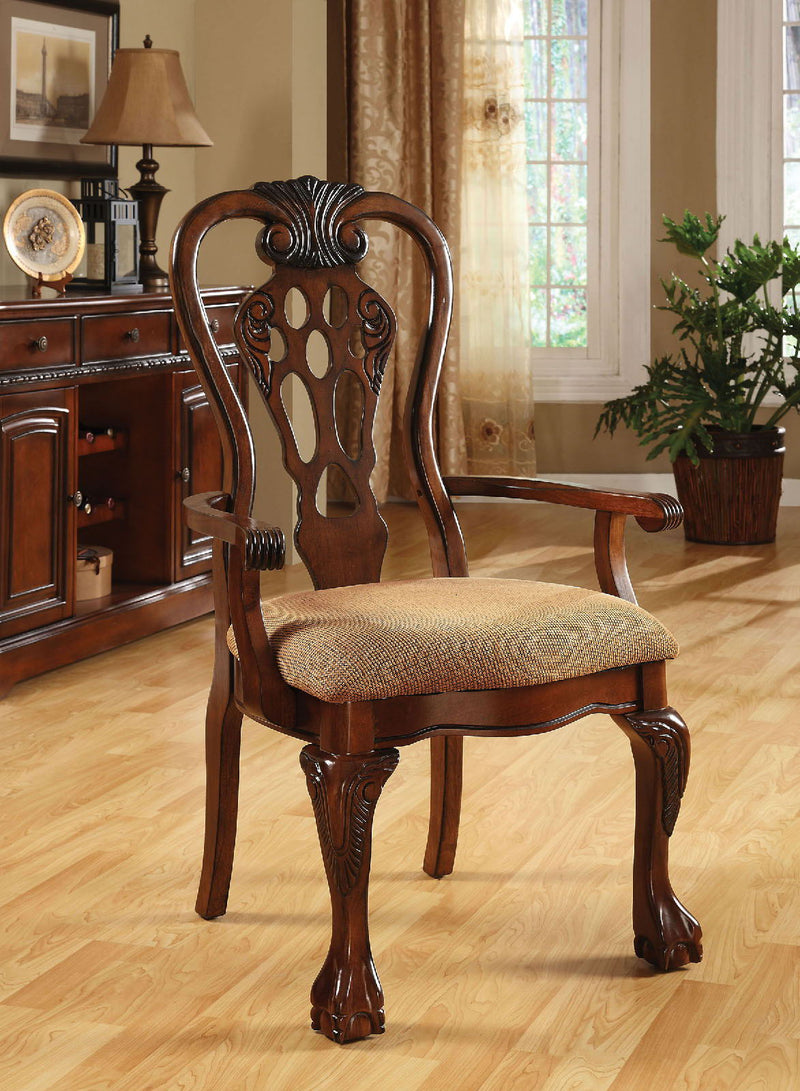 George Town - Arm Chair (Set of 2) - Cherry / Beige.
