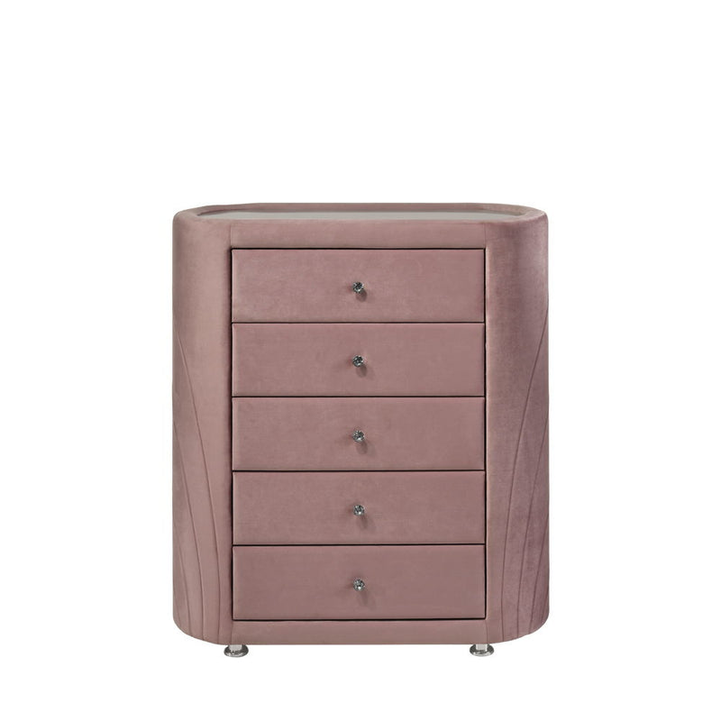 Salonia - Chest - Pink Velvet - Grand Furniture GA