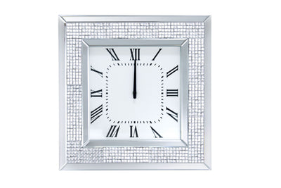 Iama - Wall Clock - Mirrored & Faux Rhinestones.