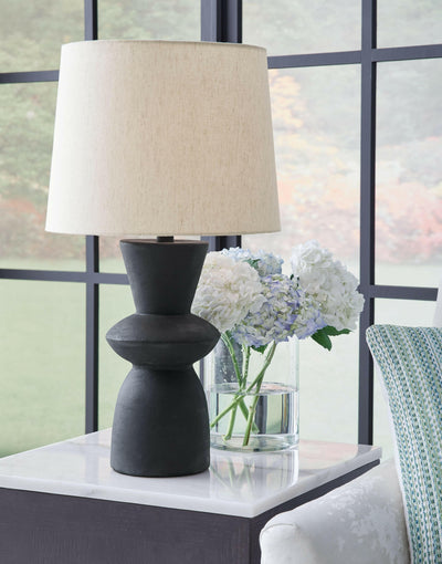 Scarbot - Distressed Black - Paper Table Lamp (Set of 2).